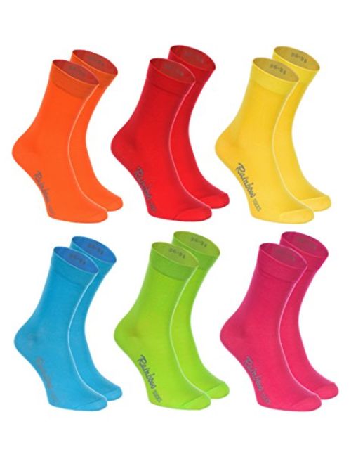 6,9 or 12 pairs of Multicolored COTTON Socks, Casual Style, produced in Europe