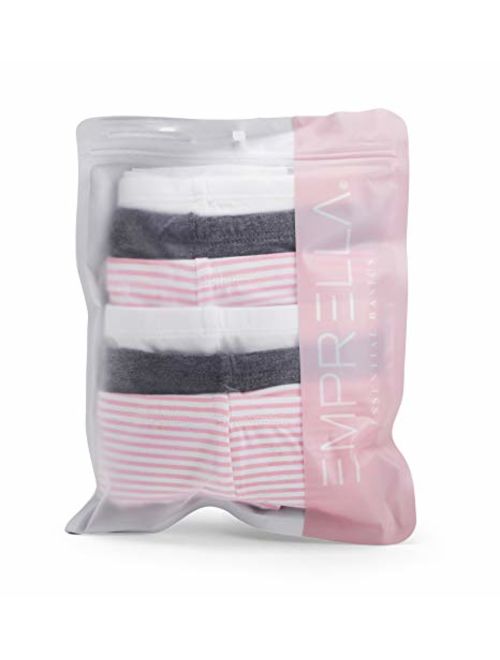 Emprella Womens Boyshort Panties (10-Pack) Comfort Ultra-Soft Cotton Underwear