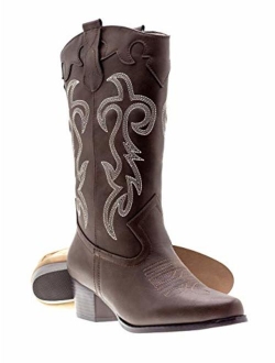 Canyon Trails Women's Classic Pointed Toe Embroidered Western Rodeo Cowboy Boots