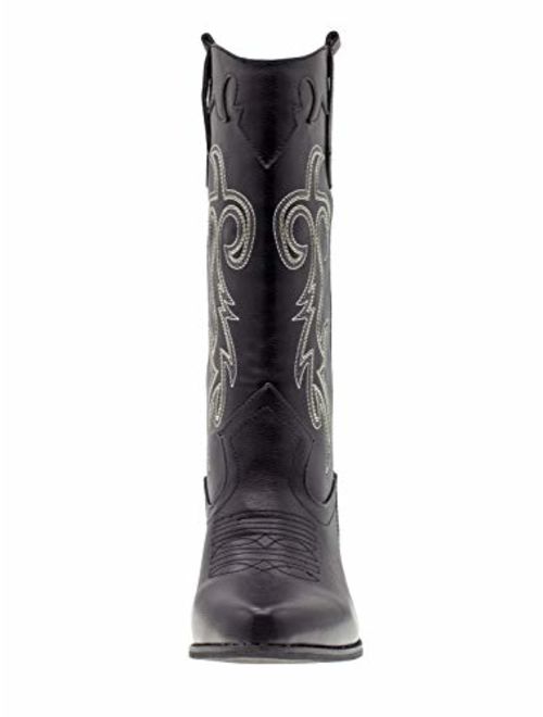 Canyon Trails Women's Classic Pointed Toe Embroidered Western Rodeo Cowboy Boots