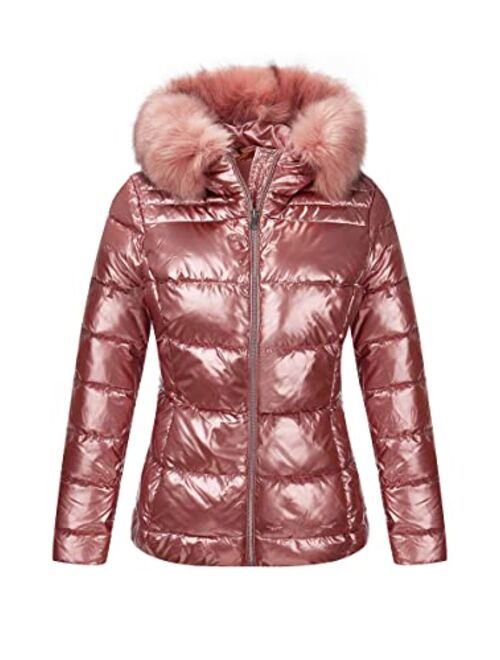 Bellivera Women's Quilted Lightweight Padding Jacket, Puffer Coat Cotton Filling Water Resistant