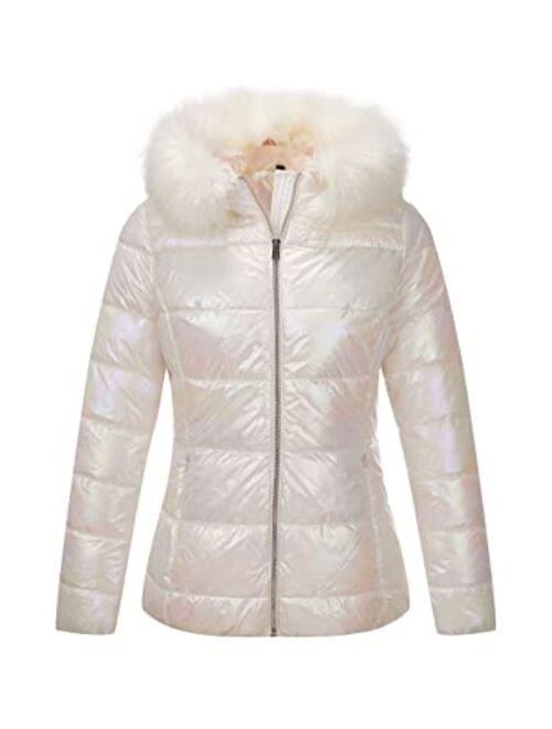 Bellivera Women's Quilted Lightweight Padding Jacket, Puffer Coat Cotton Filling Water Resistant