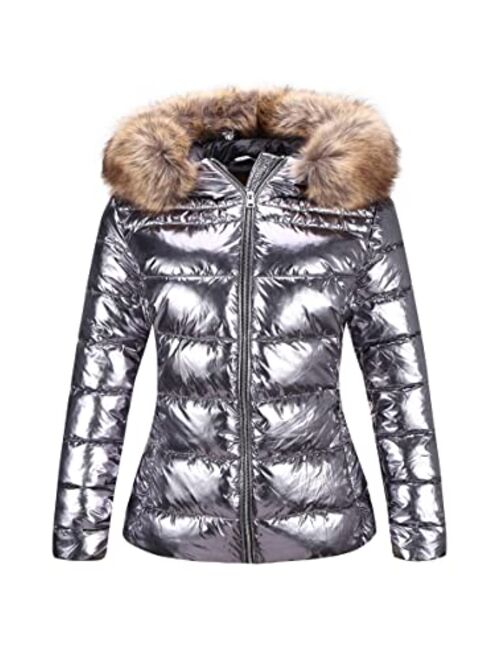 Bellivera Women's Quilted Lightweight Padding Jacket, Puffer Coat Cotton Filling Water Resistant