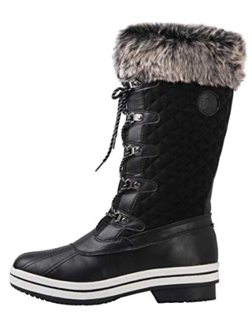 ArcticShield Women's Melissa Warm Waterproof Insulated Fur Collar Durable Winter Snow Boots