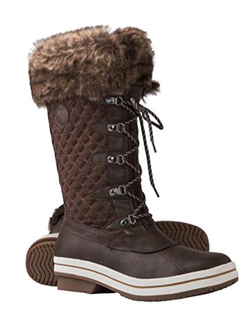 ArcticShield Women's Melissa Warm Waterproof Insulated Fur Collar Durable Winter Snow Boots