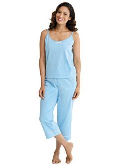 Womens PJs Cotton Capris - Womens Pajamas Set