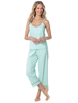 Womens PJs Cotton Capris - Womens Pajamas Set