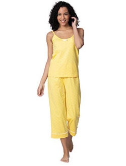 Womens PJs Cotton Capris - Womens Pajamas Set