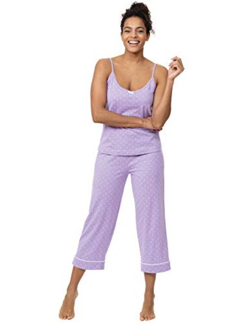 PajamaGram Womens PJs Cotton Capris - Womens Pajamas Set