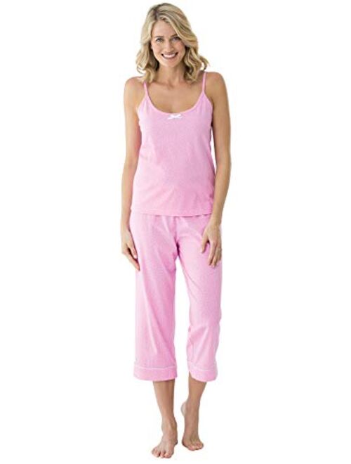 PajamaGram Womens PJs Cotton Capris - Womens Pajamas Set