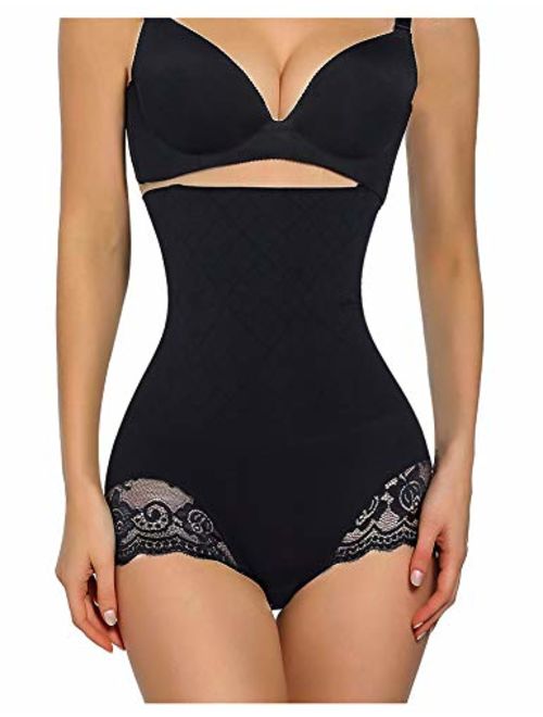 GAODI Nebility Women Body Shaper Butt Lifter Hi-Waist Panty Seamless Waist Trainer Tummy Control Shapewear