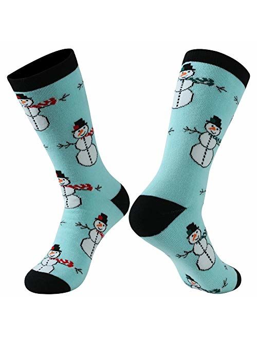 Novelty Crazy Crew Socks, Gmark Unisex Fitness Cartoon Cotton Soft Warm Winter Cozy Socks S/M/L