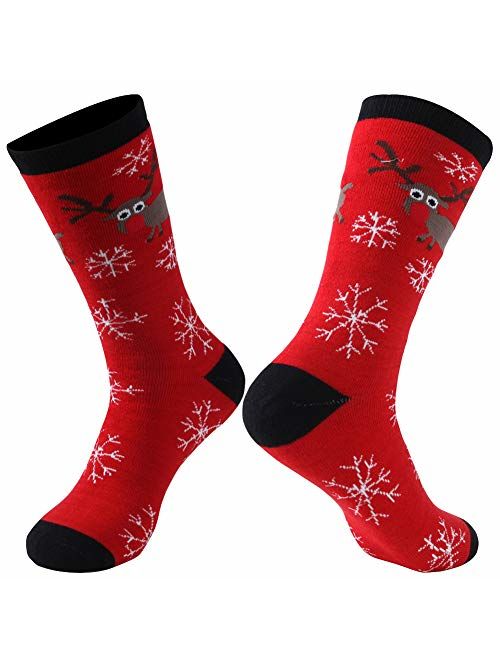 Novelty Crazy Crew Socks, Gmark Unisex Fitness Cartoon Cotton Soft Warm Winter Cozy Socks S/M/L