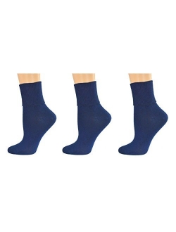 Sierra Socks Women's Organic Cotton Extra Smooth Toe Seaming 3 pair Pack