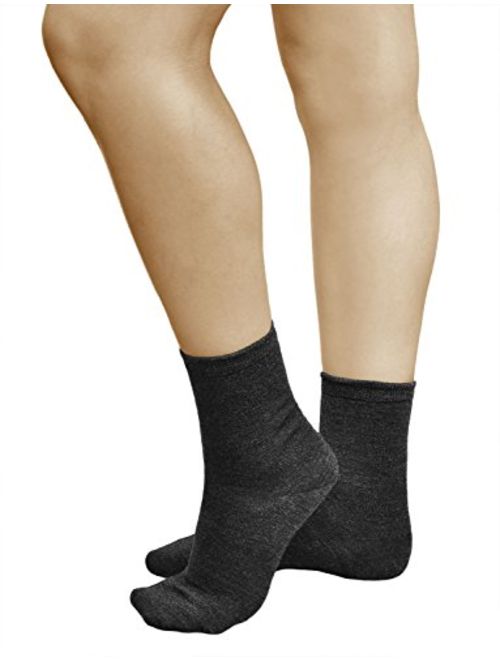 VITSOCKS Women's 80% Merino Wool Soft Warm Socks (3 PAIRS) Top Quality