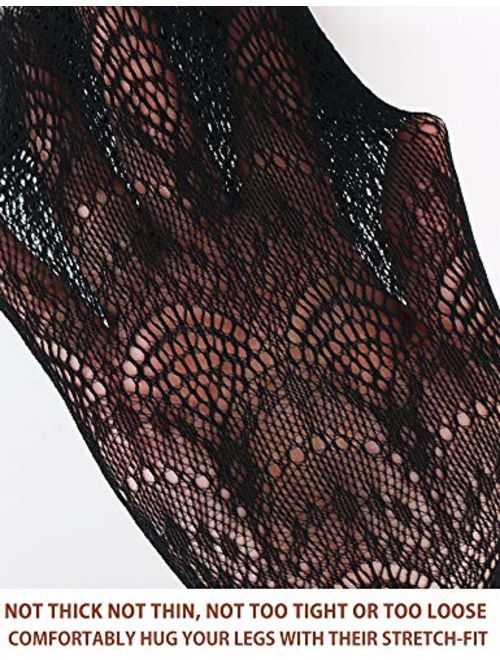 Vero Monte 1 Pair Women's Colorful Hollow Out Knitted Patterned Tights