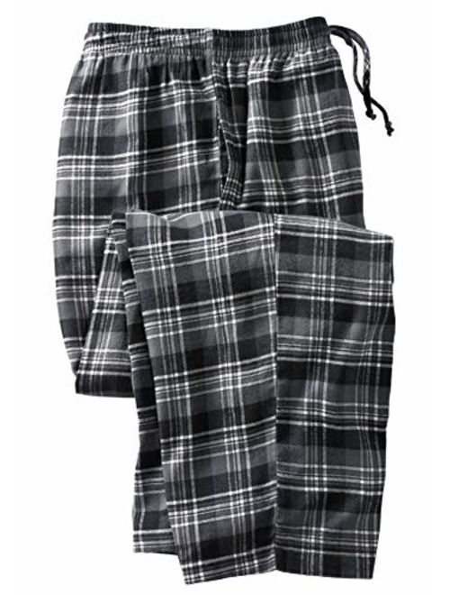 KingSize Men's Big and Tall Flannel Plaid Pajama Pants