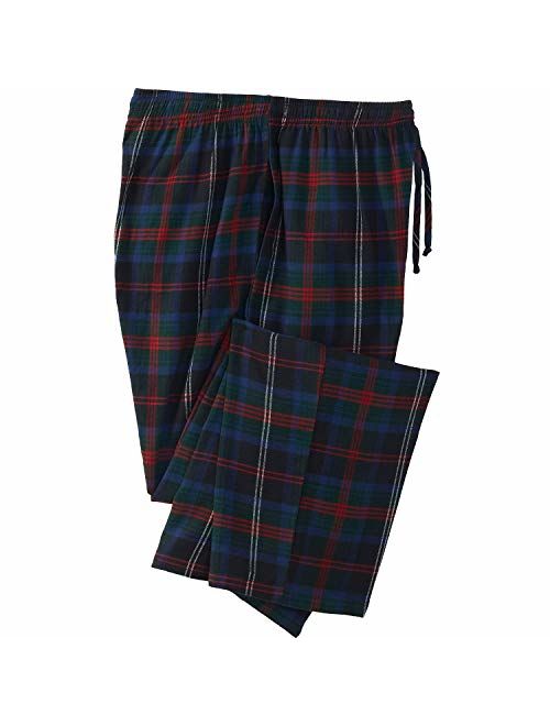 KingSize Men's Big and Tall Flannel Plaid Pajama Pants