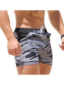 Taddlee Swimwear Men Basic Long Swimming Trunk Surf Camo Shorts Swimsuits Pocket