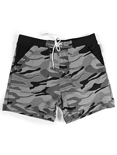 Taddlee Swimwear Men Basic Long Swimming Trunk Surf Camo Shorts Swimsuits Pocket