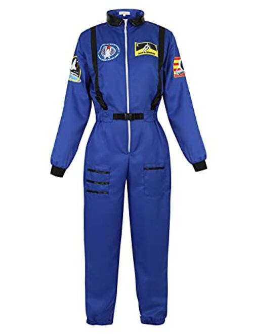 Haorugut Women Astronaut Costume Adult Coveralls Space Suit Dress up Costume