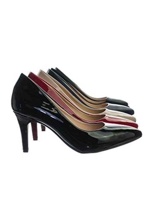 City Classified Soda Coen-2 Black Pointy Toe Dress Heel Pumps