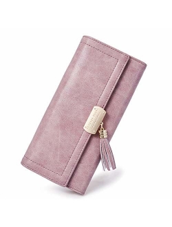 Women Wallet Soft Leather Designer Trifold Multi Card Organizer Lady Clutch