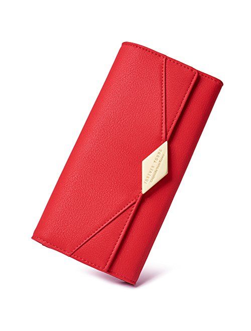 Women Wallet Soft Leather Designer Trifold Multi Card Organizer Lady Clutch