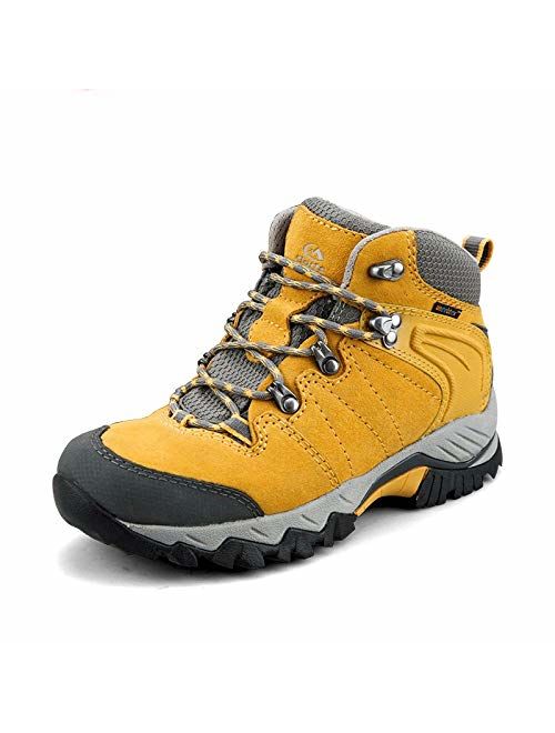 Clorts Women's Hiking Boots Waterproof Suede Leather Lightweight Hiking Shoes Outdoor Backpacking Trekking Trail