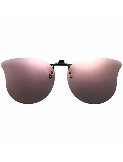 Polarized Cat Eye Clip On Sunglasses Over Prescription Glasses for Women UV Protection