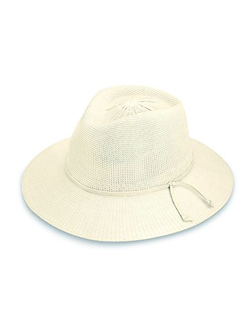 Wallaroo Hat Company Womens Victoria Fedora Sun Hat UPF 50+, Adjustable, Packable, Modern Style, Designed in Australia