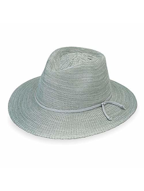 Wallaroo Hat Company Womens Victoria Fedora Sun Hat UPF 50+, Adjustable, Packable, Modern Style, Designed in Australia