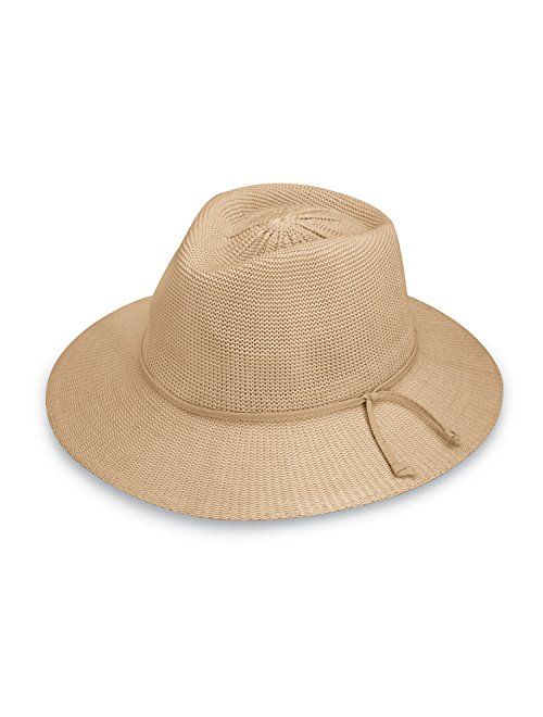 Wallaroo Hat Company Womens Victoria Fedora Sun Hat UPF 50+, Adjustable, Packable, Modern Style, Designed in Australia