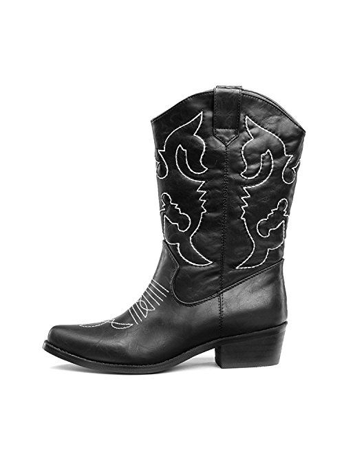 SheSole Women's Winter Western Cowgirl Cowboy Boots