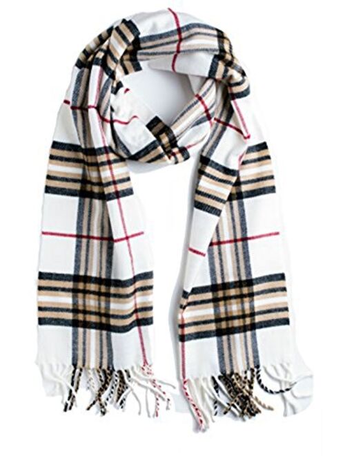 Classic Luxurious Soft Cashmere Feel Unisex Winter Scarf in Checks and Plaid