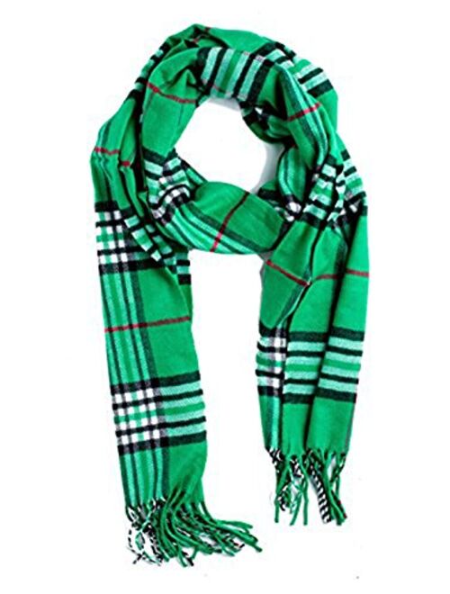 Classic Luxurious Soft Cashmere Feel Unisex Winter Scarf in Checks and Plaid