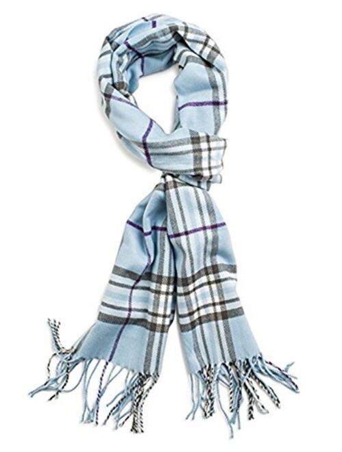 Classic Luxurious Soft Cashmere Feel Unisex Winter Scarf in Checks and Plaid