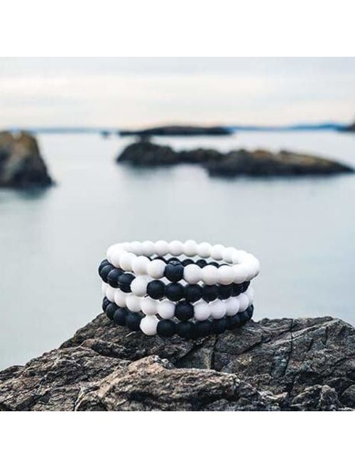 Lokai Black & White Bracelet Pair