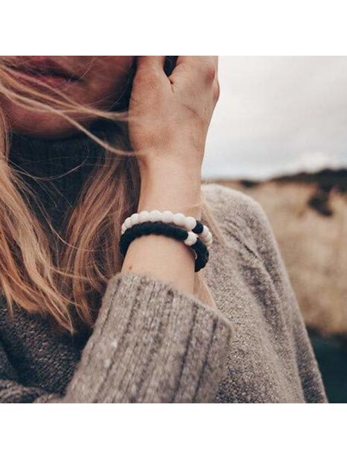 Lokai Black & White Bracelet Pair