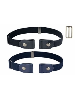 No Buckle Women/Men Stretch Buckle Free Belt Invisible Elastic strap for Jeans Pants Dresses Valentine's Day