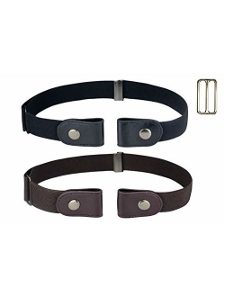 No Buckle Women/Men Stretch Buckle Free Belt Invisible Elastic strap for Jeans Pants Dresses Valentine's Day