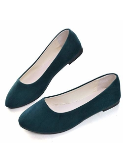 Dear Time Women Flat Shoes Comfortable Slip on Pointed Toe Ballet Flats