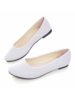 Dear Time Women Flat Shoes Comfortable Slip on Pointed Toe Ballet Flats
