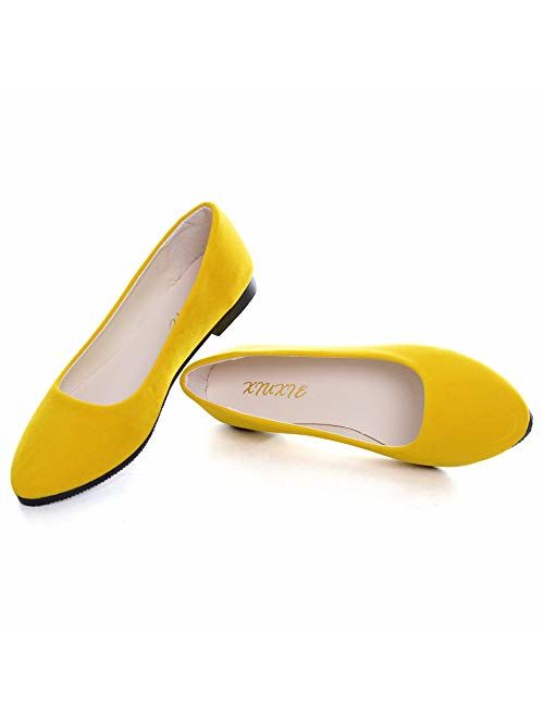 Dear Time Women Flat Shoes Comfortable Slip on Pointed Toe Ballet Flats