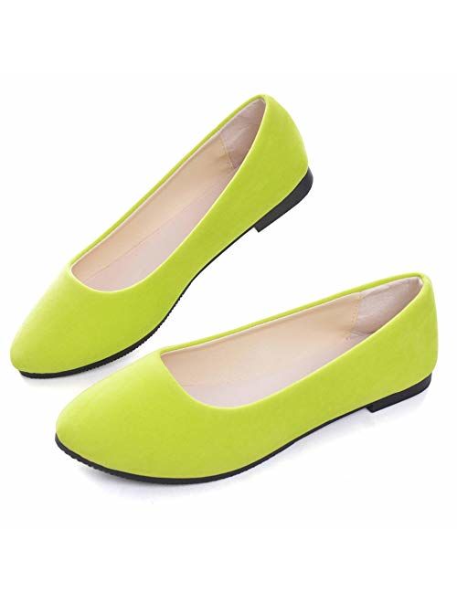 Dear Time Women Flat Shoes Comfortable Slip on Pointed Toe Ballet Flats