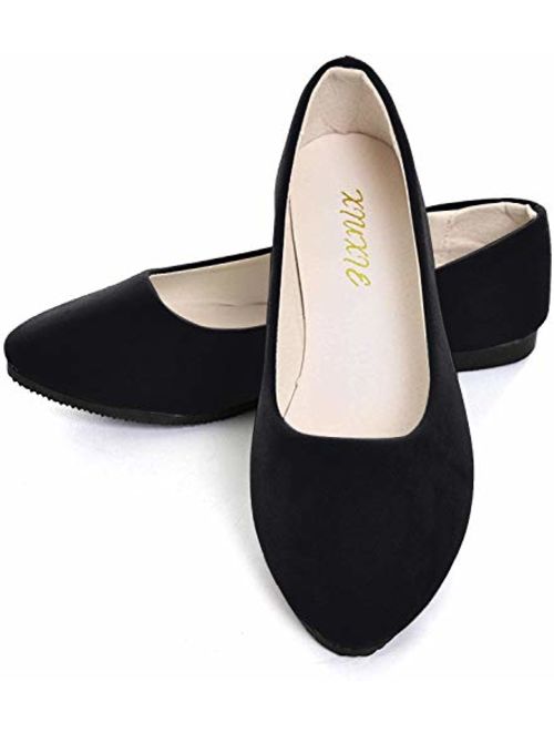 Dear Time Women Flat Shoes Comfortable Slip on Pointed Toe Ballet Flats