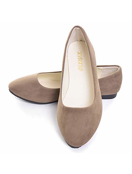 Dear Time Women Flat Shoes Comfortable Slip on Pointed Toe Ballet Flats