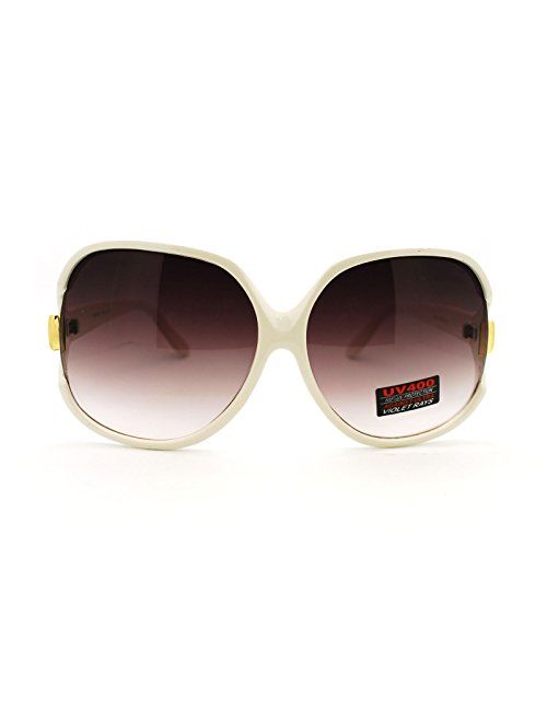 Womens Extra Oversized Round Designer Fashion Exposed Lens Butterfly Sunglasses