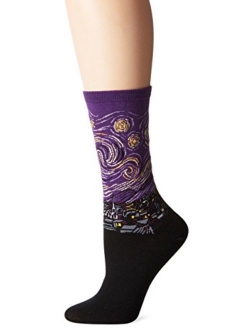 Women's Artist Series Crew Socks | Starry Night