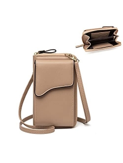 Small Leather Shoulder Bag, Crossbody Bag CellPhone Wallet Purse Lightweight Crossbody Handbags for Women